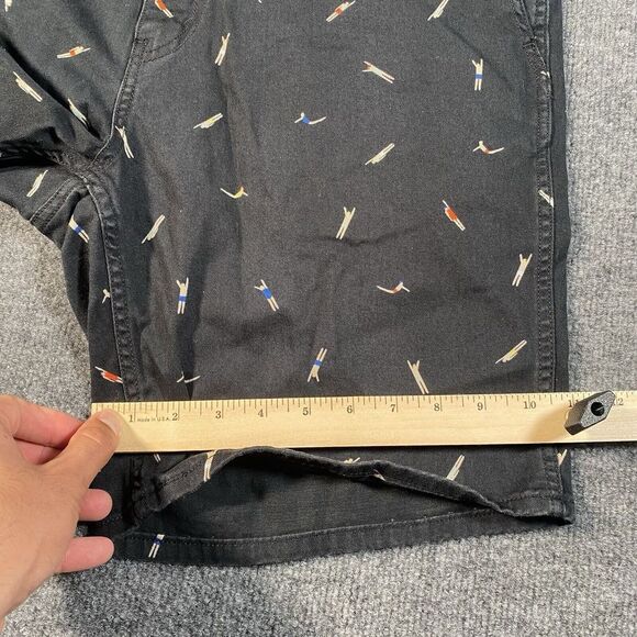 Levis Line 8 Mens Size 36 Swimmer Diver All Over Print Shorts 8" Faded Black - Picture 10 of 12